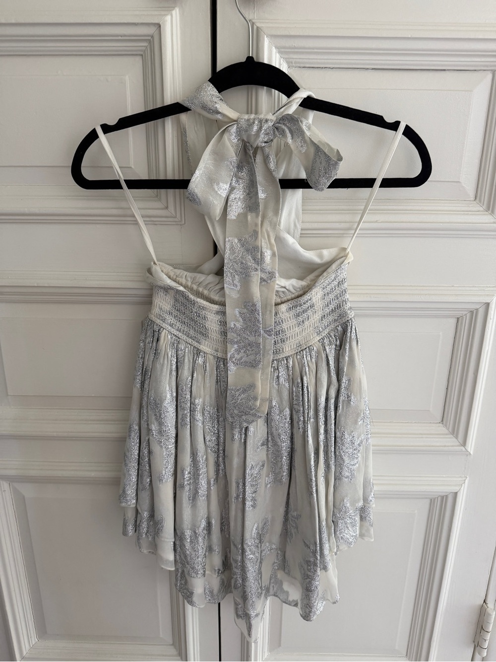 Rococo Sand Cream Dress with Silver Accents - Picture 4 of 7